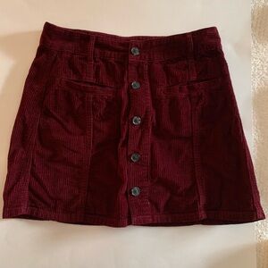 American Eagle Outfitters Burgundy Mini Skirt